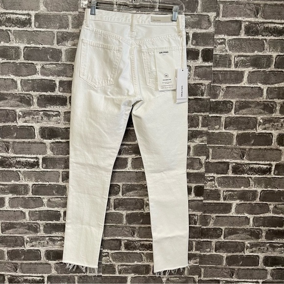 NWT GRLFRND THE KAROLINA WHITE DISTRESSED SKINNY LEG HIGH RISE JEANS - Picture 8 of 11